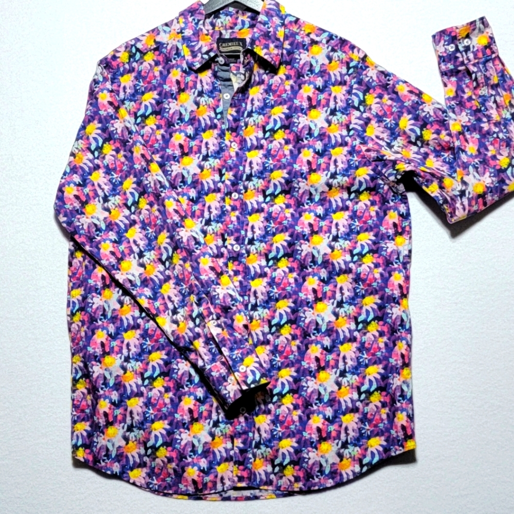 Cremieux Colorful Floral Men's Shirt‎ Size XLT. #620